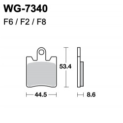 Disc brake pads WRP WG-7340