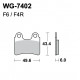 Plaquettes de frein WRP WG-7402