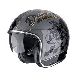 Scorpion BELFAST EVO DRIVE FAST Motorcycle Helmet Silver-Black-Gold