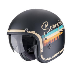 Casque Moto Scorpion BELFAST EVO ADONIS Noir mat-Beige