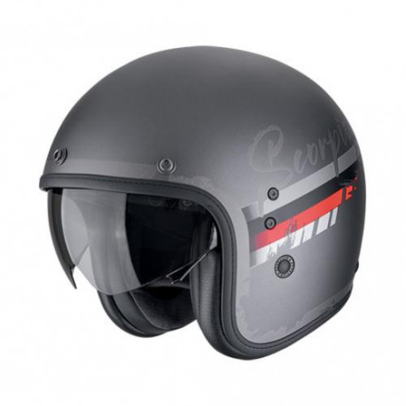 Scorpion BELFAST EVO Adonis Motorcycle Helmet Matt Silver-Red