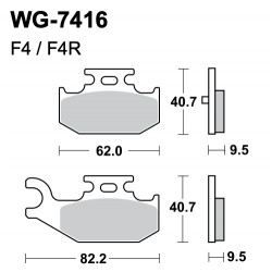 Plaquettes de frein WRP WG-7416