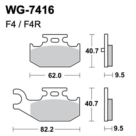 Disc brake pads WRP WG-7416