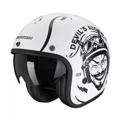 Scorpion BELFAST EVO ROMEO Motorcycle Helmet Matt White-Black