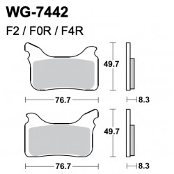 Disc brake pads WRP WG-7442