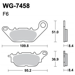 Disc brake pads WRP WG-7458