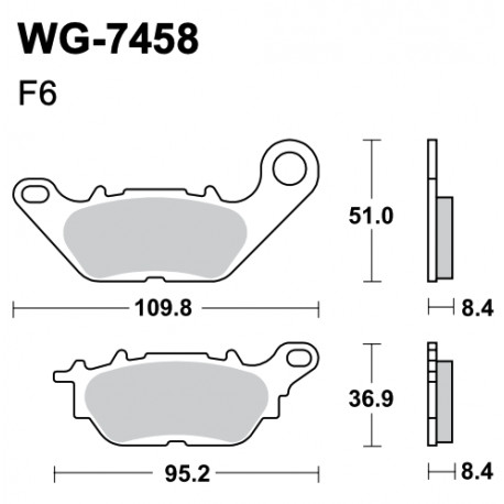 Plaquettes de frein WRP WG-7458