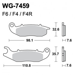 Disc brake pads WRP WG-7459