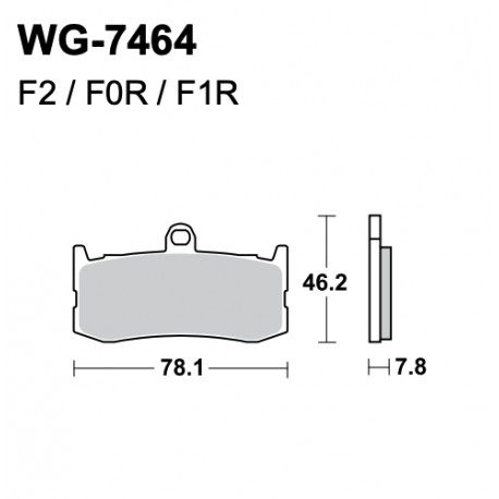 Scheibenbremsbeläge WRP WG-7464