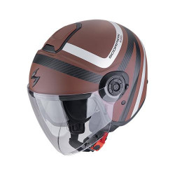 Scorpion EXO-CITY II RIVA Motorcycle Helmet Matt Brown-Silver