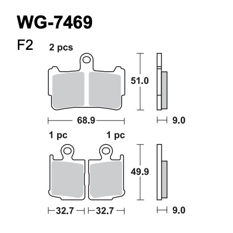 Plaquettes de frein WRP WG-7477