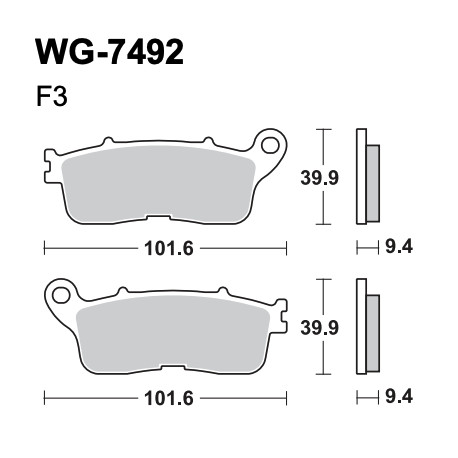 Disc brake pads WRP WG-7492