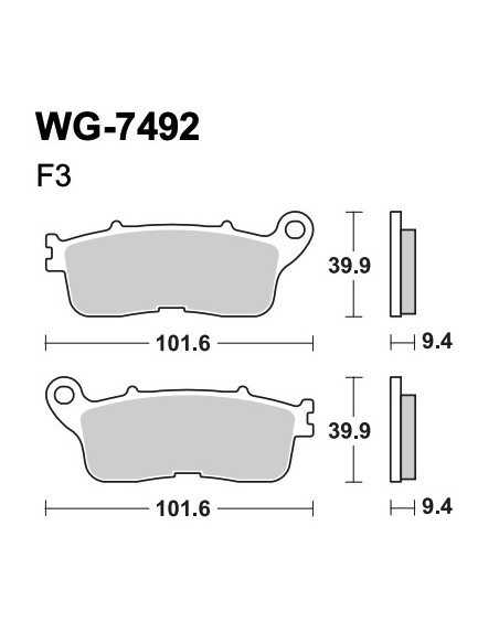 Disc brake pads WRP WG-7492