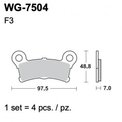 Disc brake pads WRP WG-7504