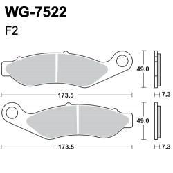 Disc brake pads WRP WG-7522