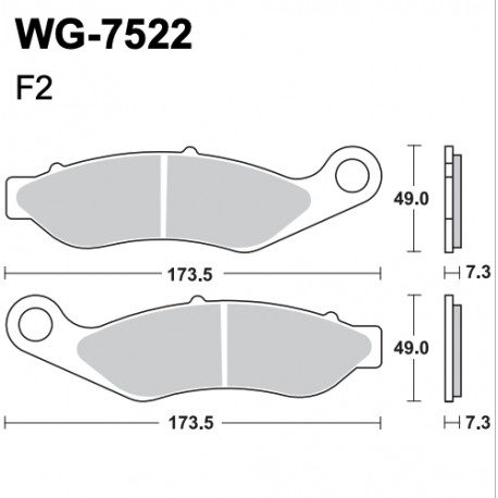 Plaquettes de frein WRP WG-7522