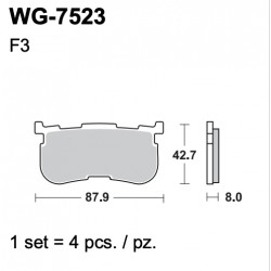 Disc brake pads WRP WG-7523