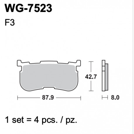 Disc brake pads WRP WG-7523