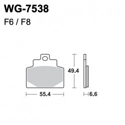 Disc brake pads WRP WG-7538