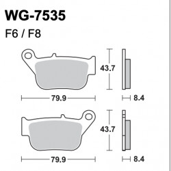 Disc brake pads WRP WG-7568