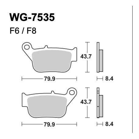 Disc brake pads WRP WG-7568