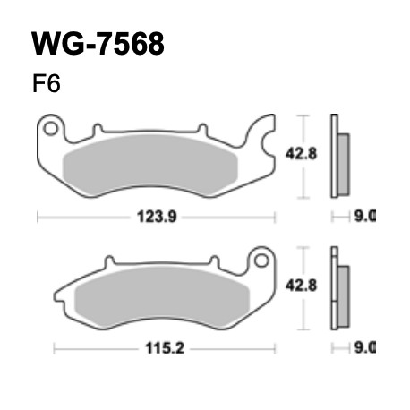 Disc brake pads WRP WG-7568-F6