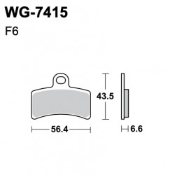 Disc brake pads WRP WG-7415-F6