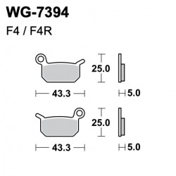 Disc brake pads WRP WG-7394