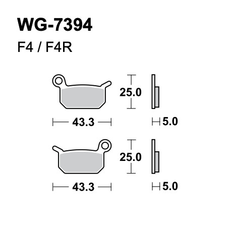 Disc brake pads WRP WG-7394