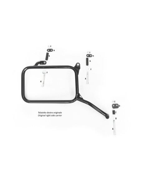 HPcorse SP-1 SHORT Himalayan 450/ 2024+ right frame side pannier spacer kit