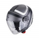 Motorradhelm Scorpion EXO-CITY II RIVA Mattsilber-Schwarz-White