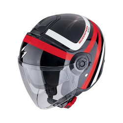 Casque Moto Scorpion EXO-CITY II RIVA Noir-Rouge