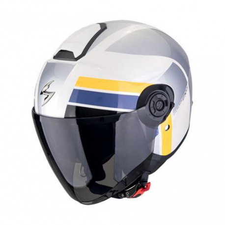 Casque Moto Scorpion EXO-CITY II BLUR Blanc-Argent-Jaune