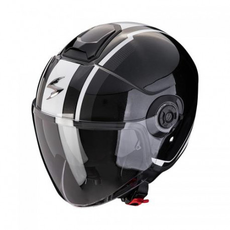 Casque Moto Scorpion EXO-CITY II VEL Noir métal-Blanc