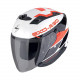 Motorradhelm Scorpion EXO-230 BAND Weiss-Schwarz-Rot