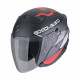 Casque Moto Scorpion EXO-230 BAND Noir mat-Rouge-Argent