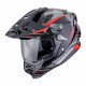 Casque Moto Scorpion ADF-9000 AIR FEAT Noir-Argent-Rouge