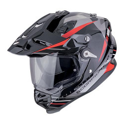 Scorpion ADF-9000 AIR FEAT Motorcycle Black-Silver-Red