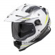 Casque Moto Scorpion ADF-9000 AIR FEAT Blanc-Jaune Fluo