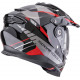 Casque Moto Scorpion ADF-9000 AIR FEAT Noir-Argent-Rouge