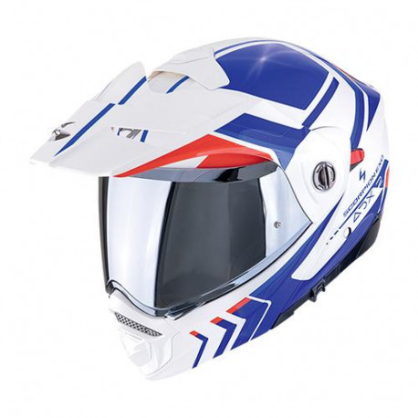 Scorpion ADX-2 LEWIS Motorcycle White-Blue-Red