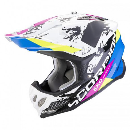 Casque Moto Scorpion VX-22 AIR CX Weiss-Schwarz-Blau