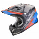 Casque Moto Scorpion VX-22 AIR CX Noir Mat-Bleu-Rouge