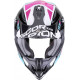 Casque Moto Scorpion VX-16 EVO AIR ANALOG Noir Métal-Bleu-Rose