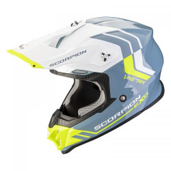 Casque Moto Scorpion VX-16 EVO AIR FUSION Bleu-Jaune Fluo