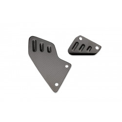 Carbon fiber Heel Plates - Carbone2Race - Aprillia RSV4/ R/RR/RF/ 2009-23