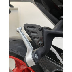 Carbon fiber Heel Plates Passenger - Carbone2Race - Aprillia RSV4/ R/RR/RF/ 2009-23