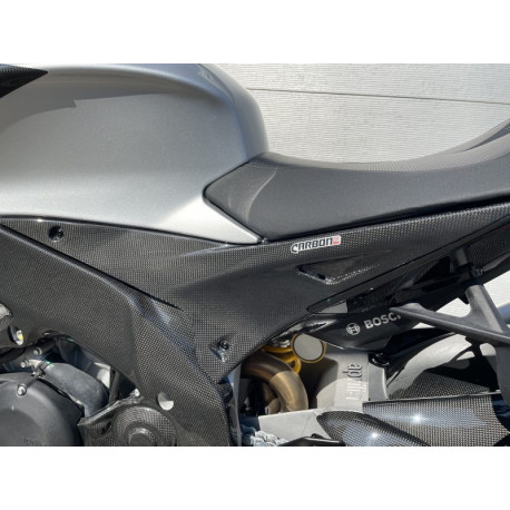 Carbon fiber Side Tank Panels - Carbone2Race - Aprilia Tuono V4R 1000/1100/ 2011-20