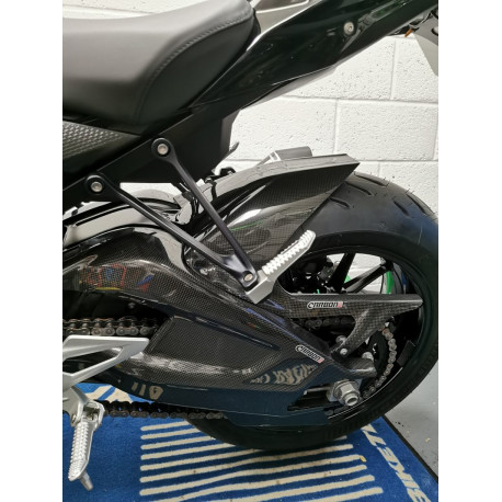 Carbon fiber Rear Hugger with Chain Guard - Carbone2Race - BMW S 1000RR 2009-18