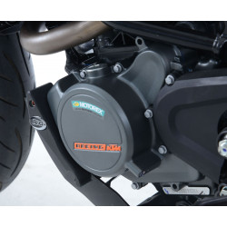 Slider de protection pour carter côté gauche R&G Racing - KTM 125 Duke 2017-23 // Husqvarna 125 Svartpilen 2021/+